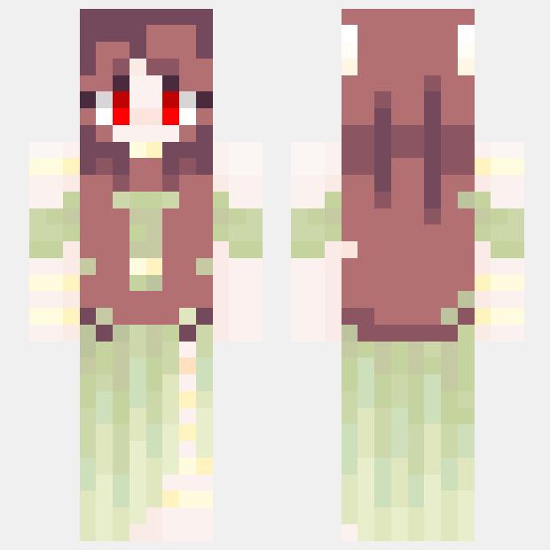 MinecraftSkinHub Skin NameLong Hair Red Eye Girl