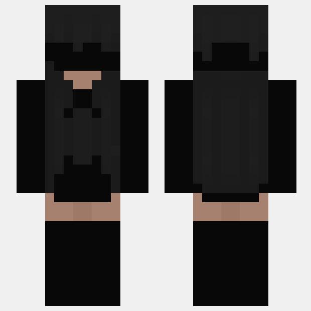 MinecraftSkinHub Skin NameDark Mask Girl With Long Hair