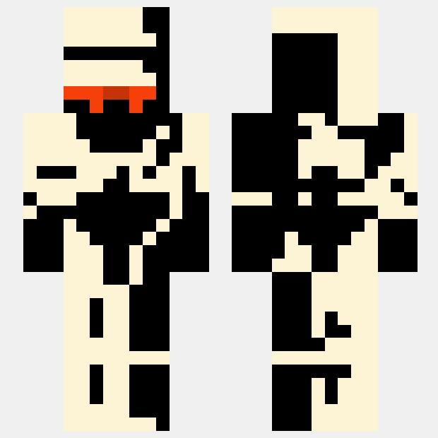 MinecraftSkinHub Skin Namerobo cop white and orange stylized